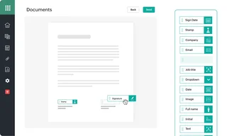 Document Editor With The Signer Field Panel