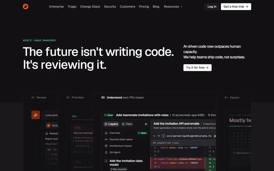 Coderabbit Homepage