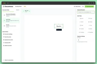 Document Editor With Signature Field