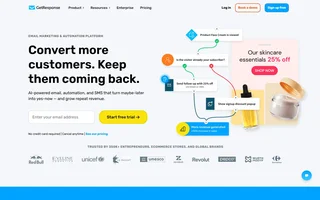 Getresponse Homepage