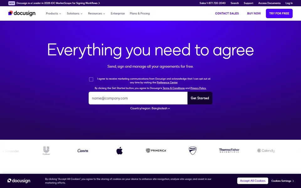 Docusign Homepage