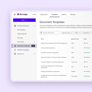 Document Templates In The Docusign App