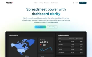 Klips Homepage With Its Dashboard Demo
