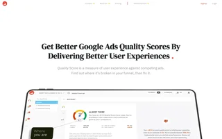 Tenscores Homepage With Quality Score Dashboard