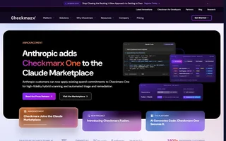 Checkmarx Homepage With Checkmarx One News