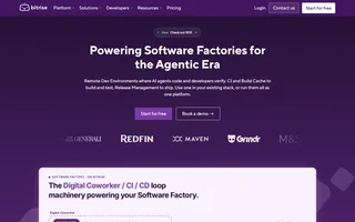 Bitrise Homepage With The Software Factory Hero