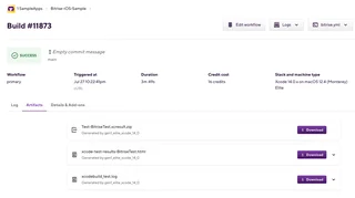 Build Page Artifacts Tab With Downloads