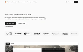 Chroma Homepage With Its Agent Search Preview