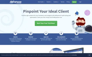 Adespresso Homepage With Free Trial Signup
