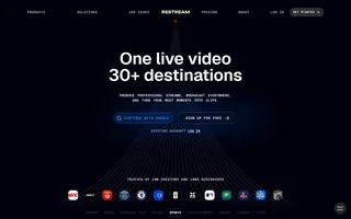 Restream Homepage