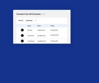 Contact List Manager