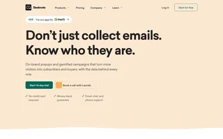 Sleeknote Homepage