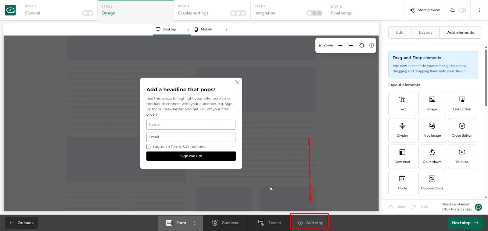 Campaign Builder Elements