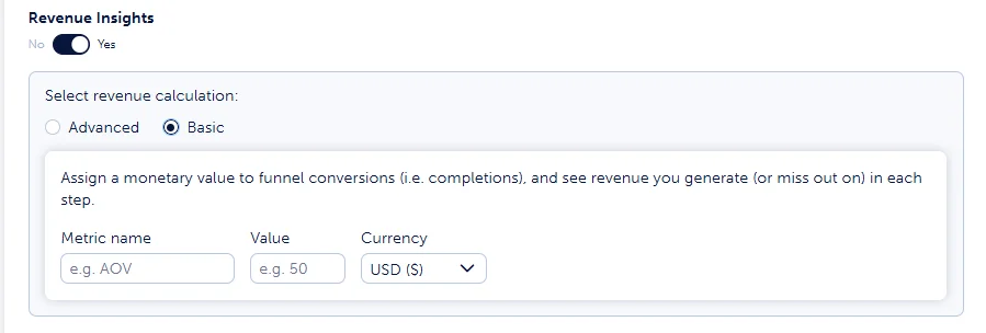 Revenue Insights Configuration