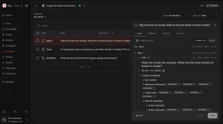 Sessions List With One Conversation Expanded