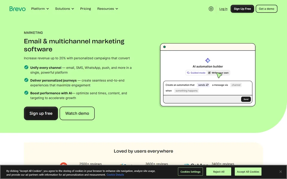 Brevo Homepage