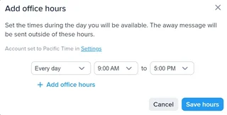 Away Message Office Hours