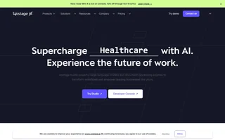 Upstage Homepage With Try Studio And Console