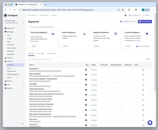 Audience Segments List