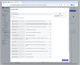 Segment Filter Builder
