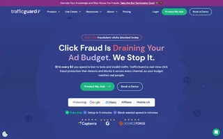 Trafficguard Homepage With The Ad Fraud Pitch
