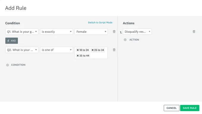 Branching Rule Builder