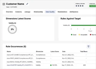 Data Quality Scores And Rule Occurrences