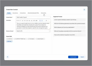 Claire Gpt Create Context Dialog