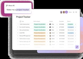 Project Tracker List