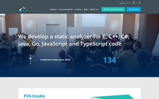 Pvs Studio Homepage With Analyzer Headline