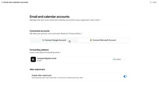 Email Account Connection Settings