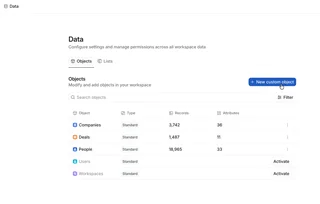 Creating A Custom Object In Data Settings