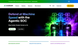 Exabeam Homepage With The Agentic Soc Headline