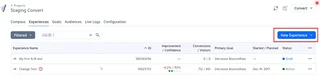 Experiences List With Filters