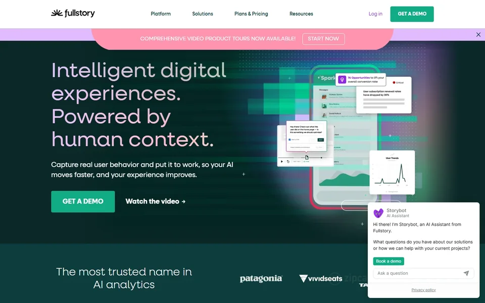 Fullstory Homepage