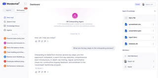 Workspace Dashboard With An Hr Agent