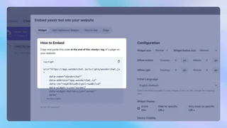 Chat Widget Embed Code And Settings