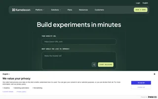 Kameleoon Homepage