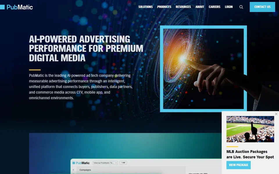 Pubmatic Homepage
