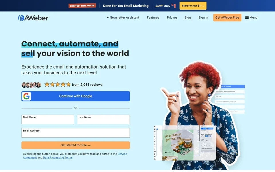 Aweber Homepage