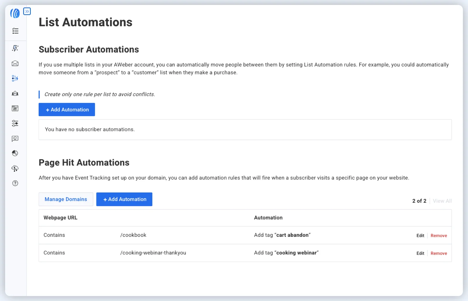 List Automations