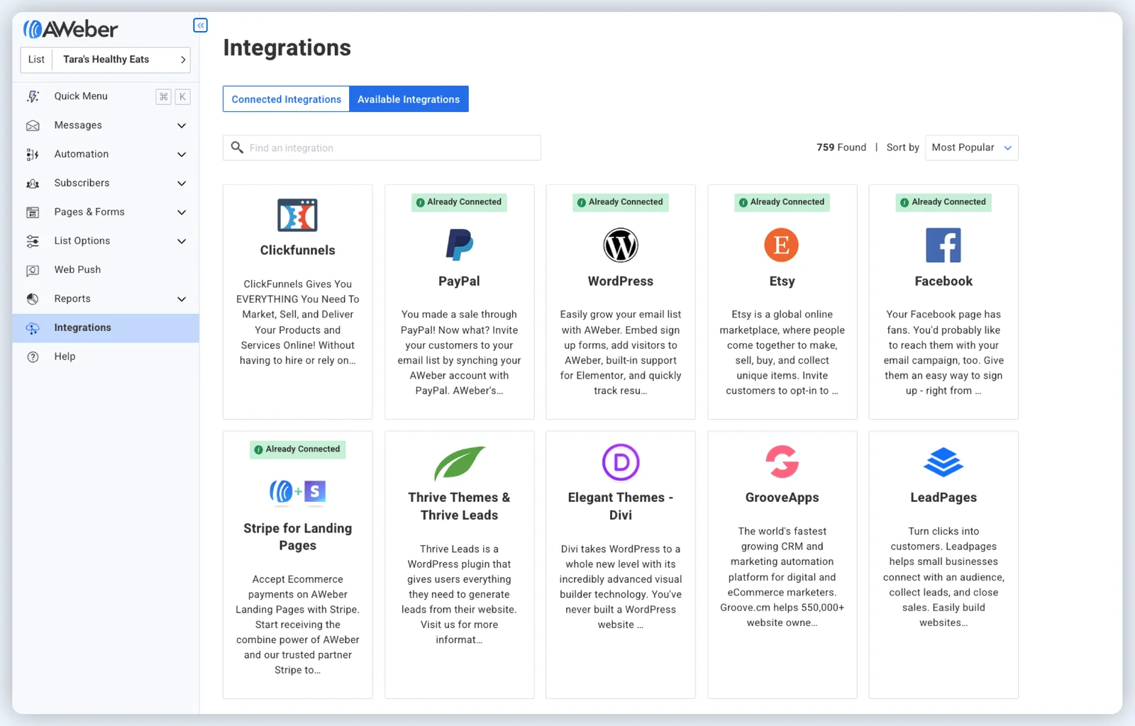Integrations Directory