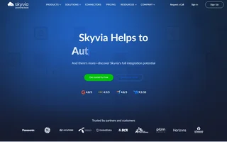 Skyvia Homepage With Get Started Button