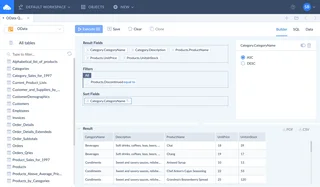 Query Builder With Result Grid