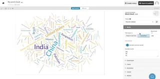 Word Cloud Editor With Settings Panel