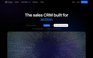 Close Homepage With The Work Email Signup