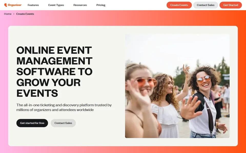 Eventbrite Homepage