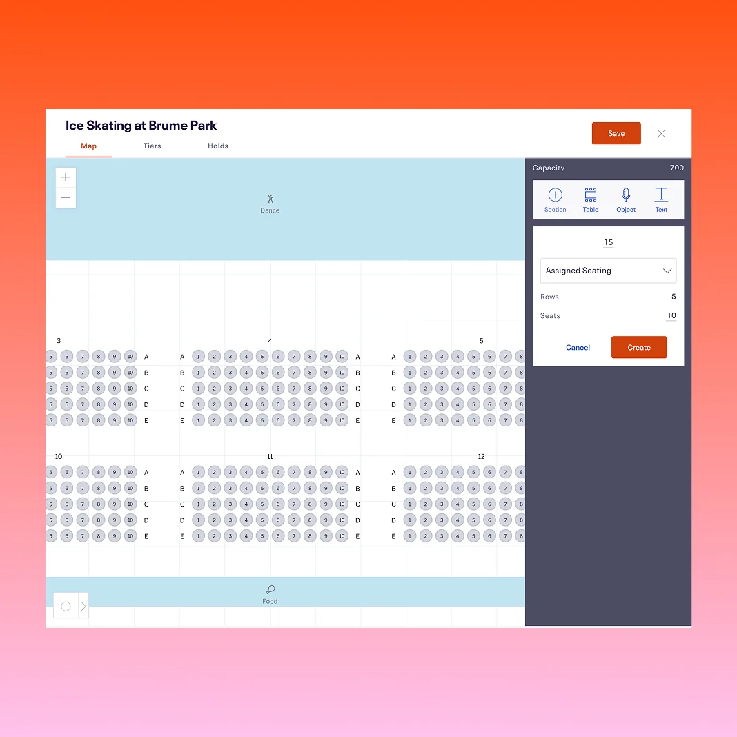 Reserved Seating Chart