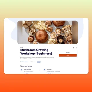 Published Event Page