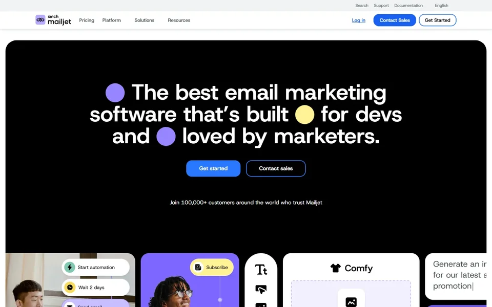 Mailjet Homepage